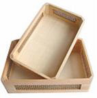 wooden collecting trays